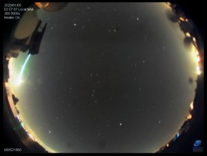 Bright fireball above Poland. 05.01.2020 (All-sky camera)